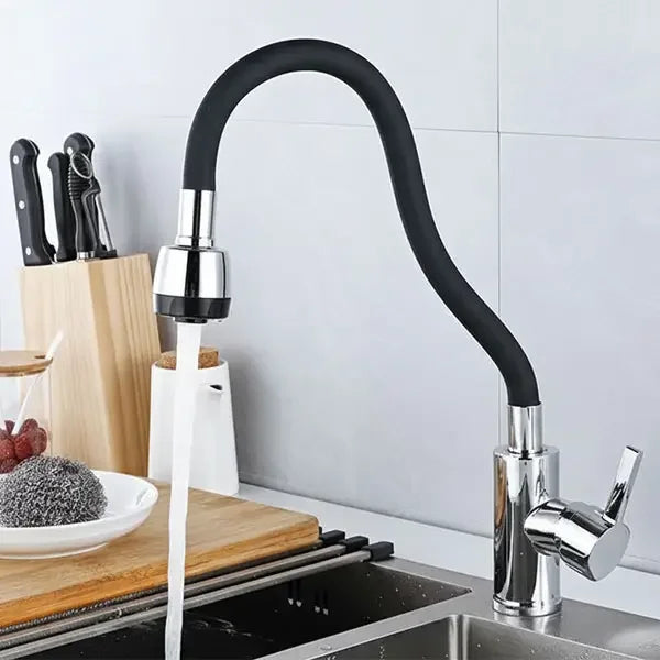 360° Bendable Silicone Tap Extension Faucet Nozzle – Soft & Shower water (Random Color)