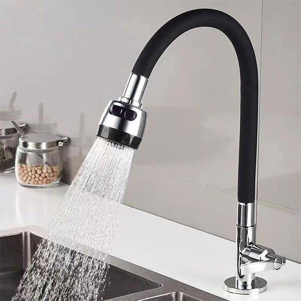 360° Bendable Silicone Tap Extension Faucet Nozzle – Soft & Shower water (Random Color)