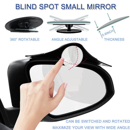 2Pcs Carbon Fiber Blind Spot Mirrors