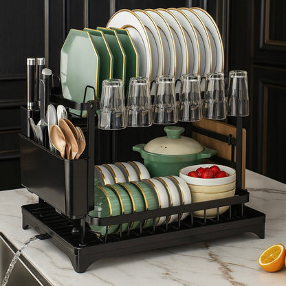 2-Tier Dish Drying Rack 6 in 1