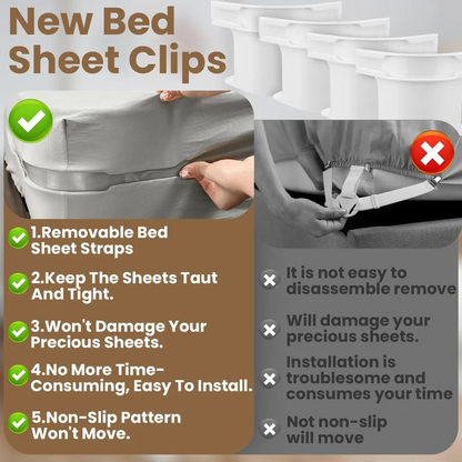 Bed Sheet Fixer Grip - Anti-Slip Lock Set